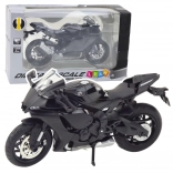 Modell Sportmotorrad schwarz mit Metallteilen 1:12