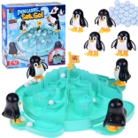 Familien-Brettspiel Pinguine zum Angriff – eisige Schneeballschlacht