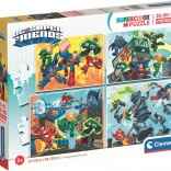Puzzle DC Super Friends 4v1 für Kinder