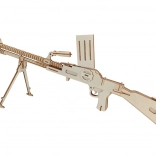 Woodcraft Holz-3D-Puzzle – Leichtes Maschinengewehr