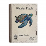 Holzpuzzle Green Turtle A4