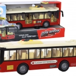 Roter Stadtbus mit Batteriebetrieb mit Licht und Sound 1:16
