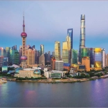 Educa Puzzle Panorama Shanghai bei Sonnenuntergang, 1000 Teile