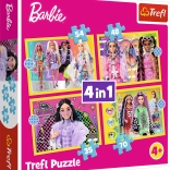 Puzzle Barbie Frohe Welt 4v1