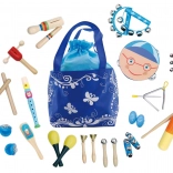 Holzmusikinstrumente-Set 16-tlg. mit Rucksack ECOTOYS