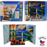 MaDe Garage mit manuellem Aufzug und 3 Autos, 29 cm