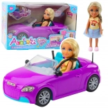 Mini-Puppe Ankiki Cabriolet lila