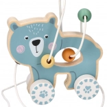 Holzspielzeug zum Ziehen mit Perlenlabyrinth - Bärchen
