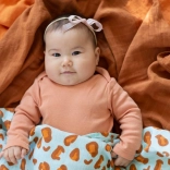 Baumwoll-Musselin-Windel Glazed Ginger 120x120 cm