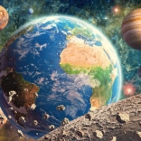 Puzzle Ansicht vom Mond 500 Teile