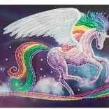 7D Diamantmalerei – Regenbogen-Einhorn 30 × 40 cm