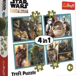 Puzzle 4-in-1 MANDALORIAN und seine Welt (35–70 Teile) TREFL