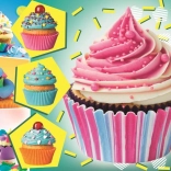 TREFL Panoramapuzzle Bunte Cupcakes 1000 Teile