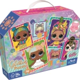 Puzzle 70 Teile glänzend im Koffer Bunte Puppen L.O.L