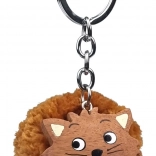 2KIDS TOYS Holz-Schlüsselanhänger mit Pompon – Katze