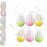 Dekorative bunte Plastikeier 6 cm