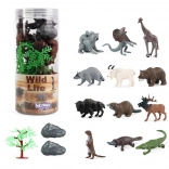 WOOPIE Set mit Figuren wilder Tiere, 15 Stk