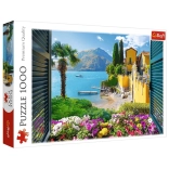 Puzzle 1000 Teile – Ausblick auf den Comer See Trefl