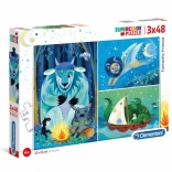 Puzzle 3x48 Teile Fantastische Freunde