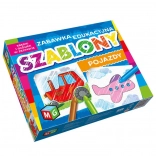 Fahrzeug-Schablonen mit Buntstiften, Set