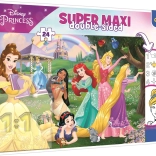 beidseitiges Puzzle 24 Teile Disney Princess Super Maxi zum Ausmalen