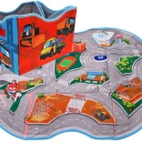 faltbare Spielzeug-Aufbewahrungsbox 2-in-1 mit Spielmatte Stadt, 78 × 70,5 cm