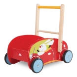 Holzlauflernwagen für Kinder in Form eines roten Autos