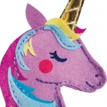 Kreativset – lila Einhorn-Geldbörse aus Filz