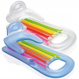 Aufblasbare schwimmende Liege mit Rückenlehne und Getränkehalter INTEX