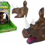 Braune Plüsch-Handpuppe Nashorn