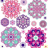 Bügelapplikation Dekoration Mandala kleiner Winkel