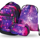 Schulset Baagl Galaxy: Rucksack, Federmäppchen, Beutel