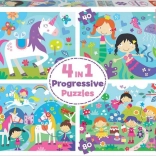 Puzzle Magische Freunde 4-in-1