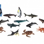 Meereskreaturen aus Kunststoff 8-10 cm Mischung von Arten in Box