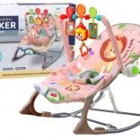 Wiege für Babys Rosa Löwe mit Vibrationen und Geräuschen