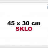 Weißer Kunststoffrahmen 45x30 cm