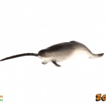 Realistische Narwal-Figur aus Kunststoff 20 cm