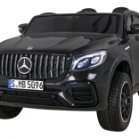 Elektrisches Kinderauto MERCEDES GLC 63S 4x4, schwarzes SUV mit MP4 und EVA-Rädern