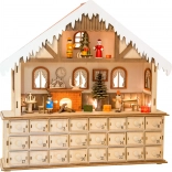 Magischer Weihnachtshaus Holz-Adventskalender