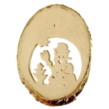 Kinder Winter Holz Hängedekoration 10 Stück