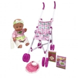 Puppe Julka mit Kinderwagen 30 cm