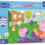 Puzzle 60 XXL Super Shape – Spaß mit dem Brüderchen, PEPPA WUTZ
