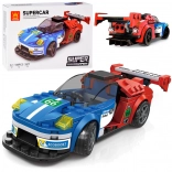 Technik-Baukasten Sportwagen blau‑rot 138 Teile