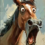 Diamantmalerei Erstauntes Pferd 30 × 40 cm