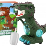 Grüner tanzender Dinosaurier mit Hindernissensor und Lichteffekten