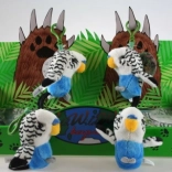 Plüsch-Wellensittich weiß – Schlüsselanhänger