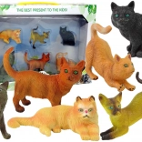 Set mit 6 Figuren – Katzen verschiedener Rassen