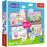 Puzzle 4-in-1 Peppa liebt Abenteuer