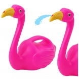 Rosa Gießkanne für Kinder aus Kunststoff in Form eines Flamingos