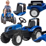 Trettraktor NEW HOLLAND mit Anhänger für Kinder ab 3 Jahren